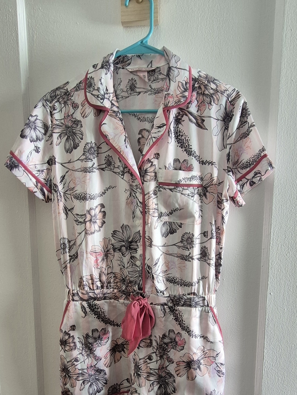 Victoria's Secret Pastel Pink Floral Romper